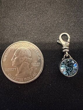 Silpada Blue Crystal Dangle Charm Pendant